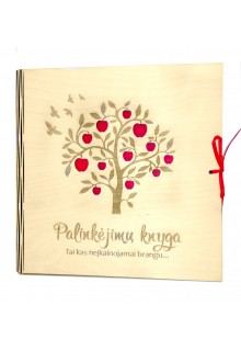Medinė palinkėjimų knyga  "Obelis"